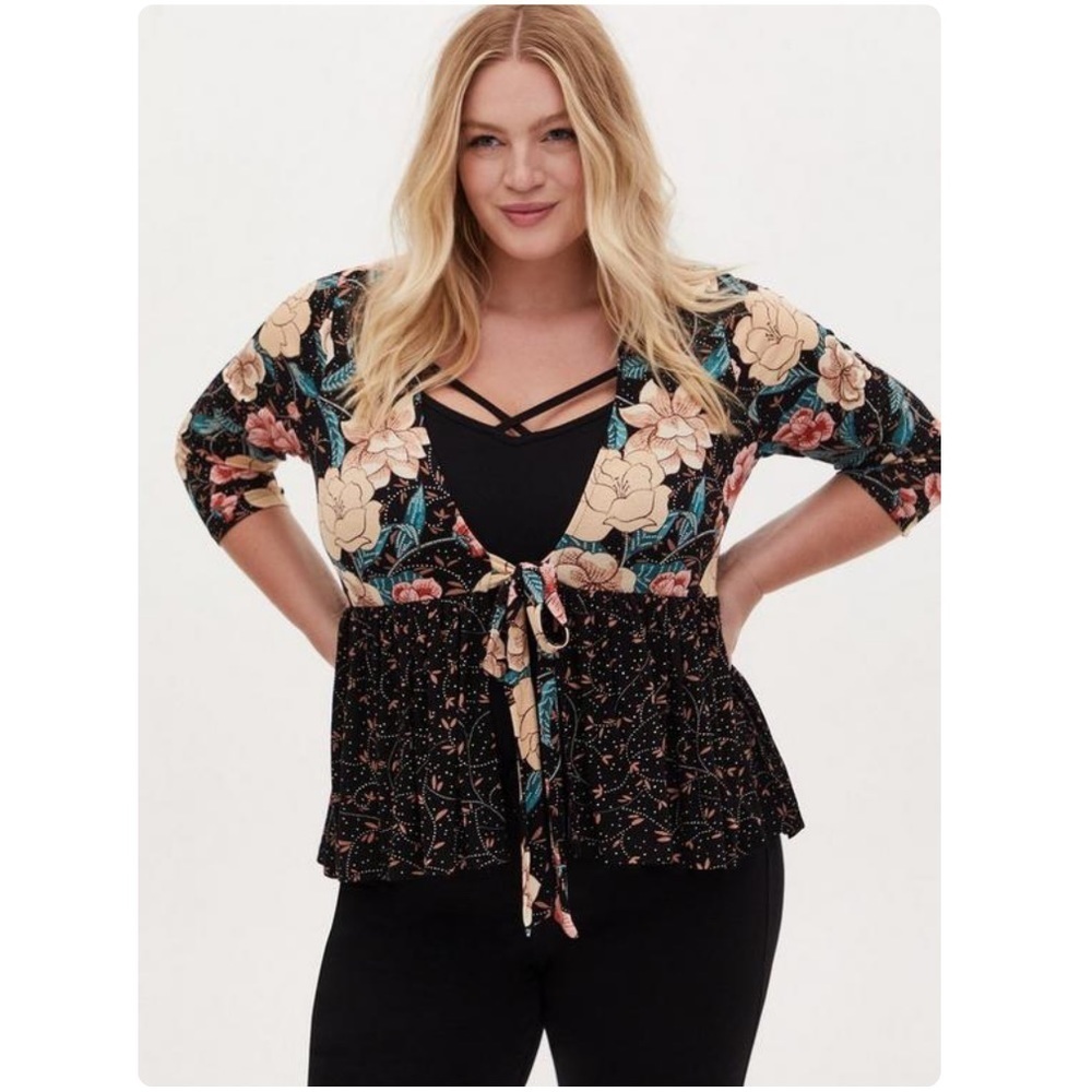Torrid Knit Baby Doll Jacket